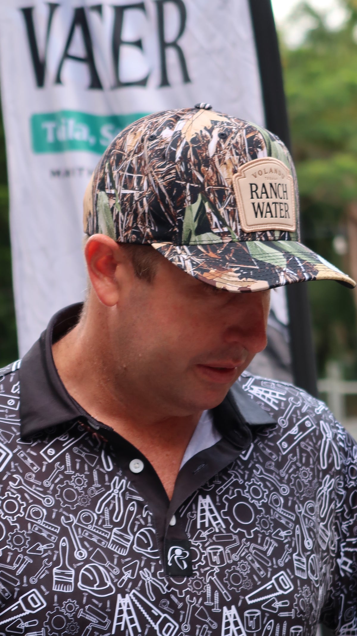 Volando Ranch Water baseball cap, cream and camo