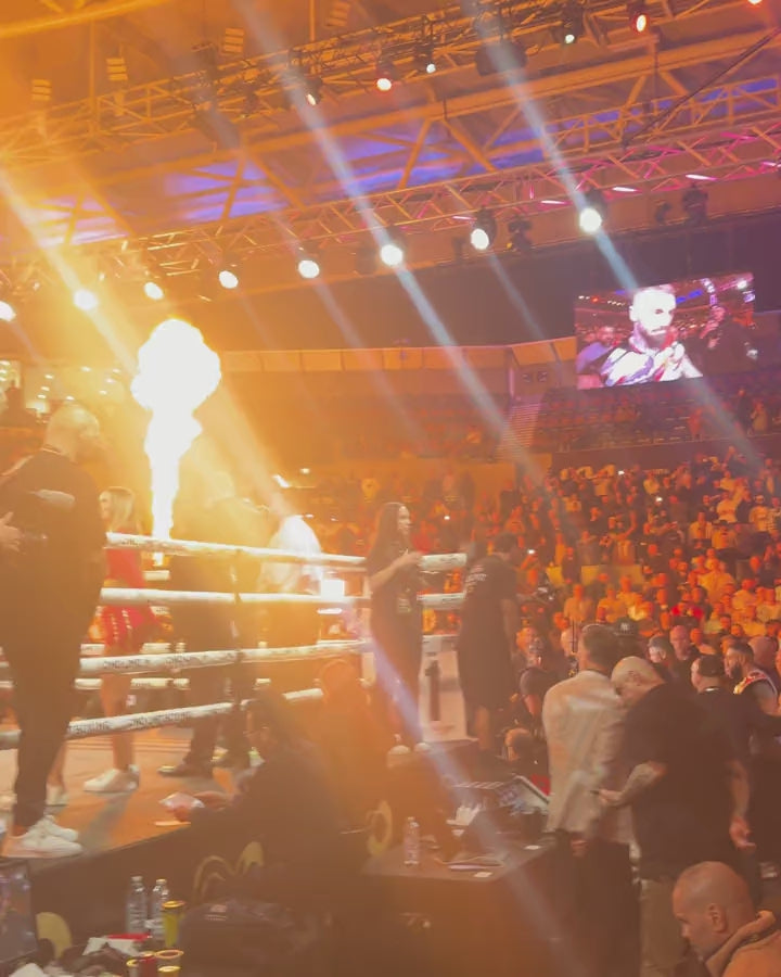 Ringside at Liam Paro's IBF title fight, Pat Rafter Arena, Brisbane